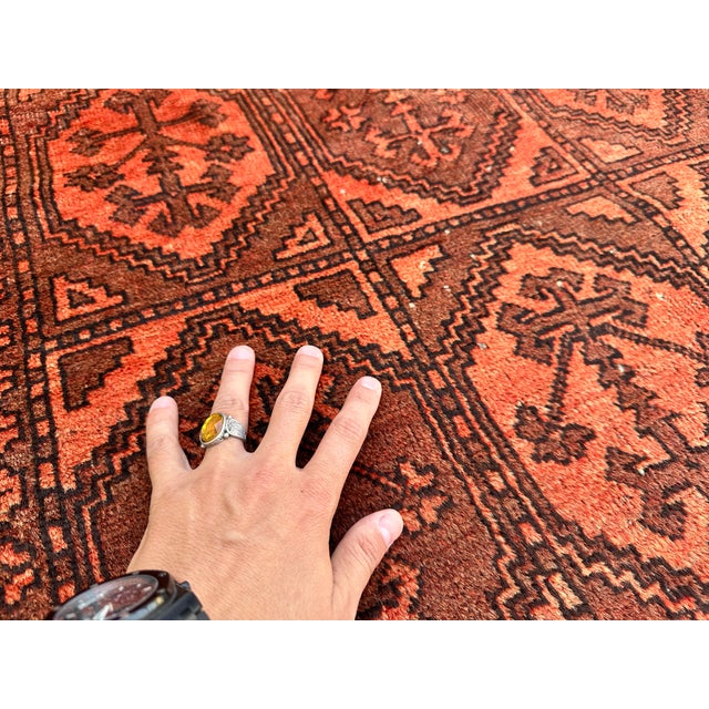 Antique Rust Herati Hand-Knotted Wool Rug - 5'3" X 3'8" For Sale - Image 6 of 12
