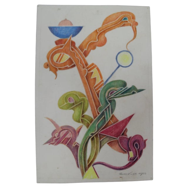 Fritz Klee, Abstract Composition, 1952, Drawing For Sale - Image 15 of 15
