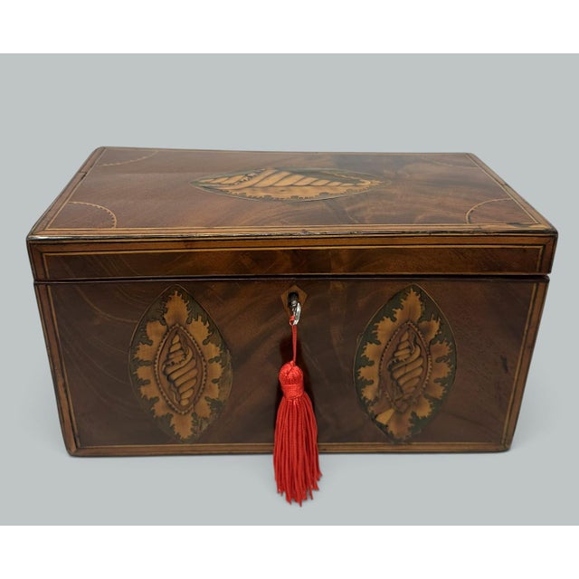Impressive English Georgian Sheraton Period Flame Grain Mahogany Casket of Outstanding Quality and Workmanship and useful...