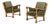Henning Kjaernulf Style, Lounge Chairs, Oak, Fabric, Denmark, 1970s For Sale
