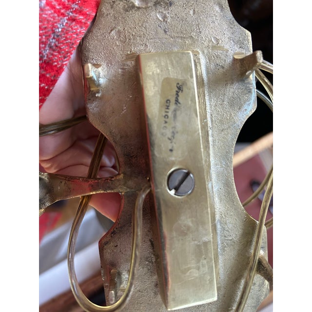 Vintage Frederick Cooper Brass Bouillotte Table Desk Lamp Tole Shade For Sale In Chicago - Image 6 of 6