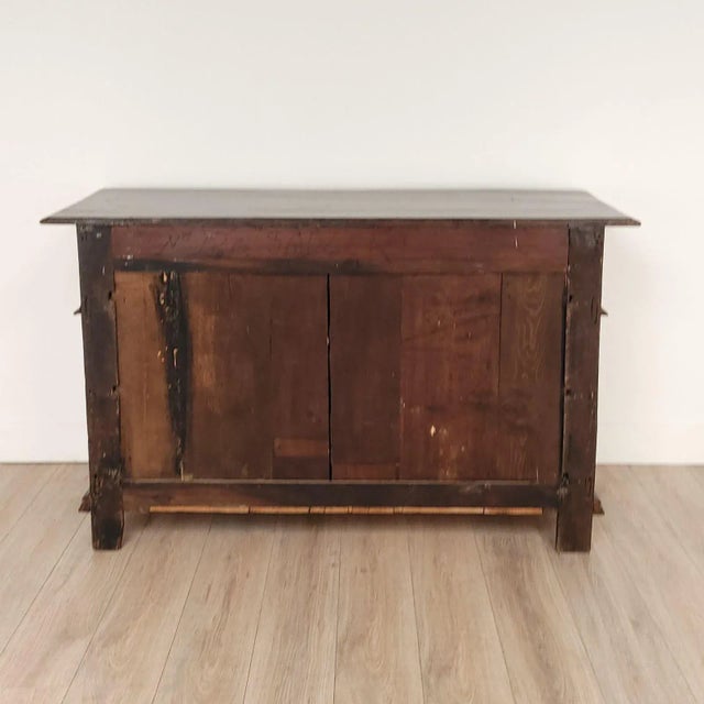18th or 19th Century Italian or Spanish Baroque Chest in Oak or Elm, Circa 1800 For Sale - Image 10 of 12