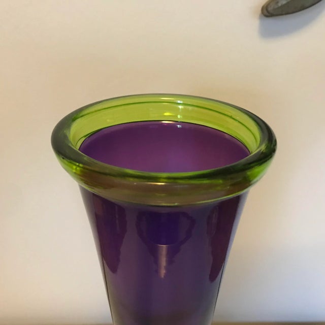 Mid-Century Modern Art Glass Vase by Young & Constantin For Sale - Image 3 of 6