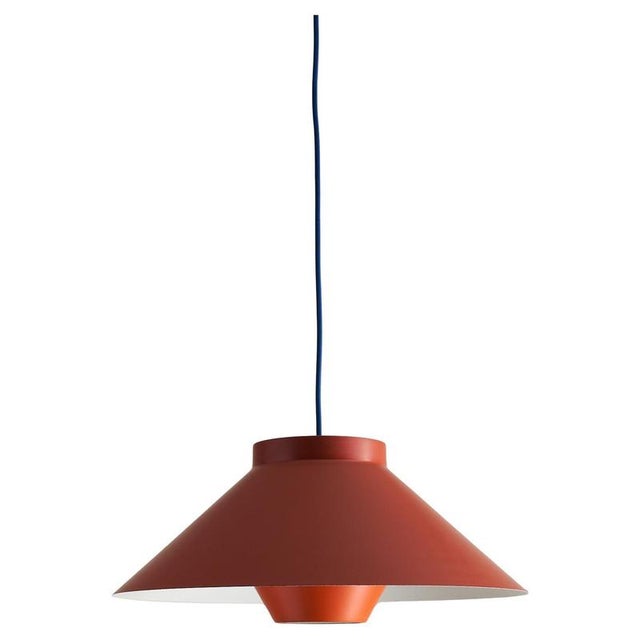 Stone Red Conical Pendant with Anti-Glare System, 1970s For Sale - Image 10 of 10