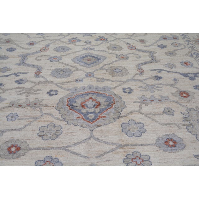 Turkish Turkish Oushak Hand Knotted Wool Rug, 8'9"x12'2" For Sale - Image 3 of 5