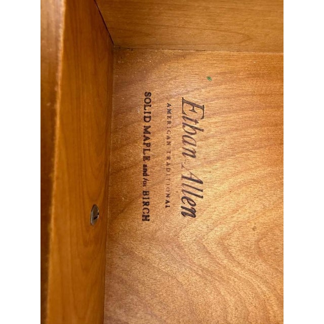 Brown Vintage Ethan Allen Heirloom Nutmeg Maple Wood Side Table For Sale - Image 8 of 15