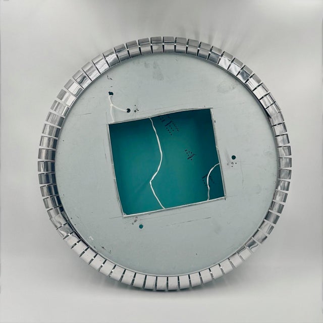 Space Age Chrome Mirror with Integrated Lighting, Italy, 1970s For Sale - Image 13 of 15