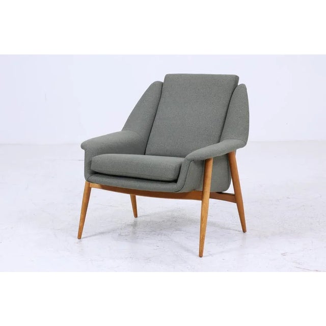 Wood Mid-Century Olive Armchair by Wilhelm Knoll for Cassina, 1960s For Sale - Image 7 of 11
