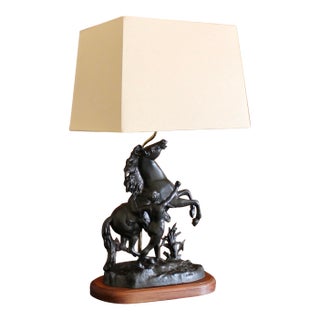 Marly Horse (Cheval De Marly) Sculptural Cast Metal Lamp For Sale