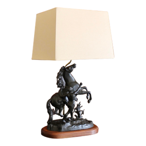 Marly Horse (Cheval De Marly) Sculptural Cast Metal Lamp