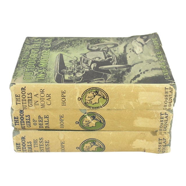 1913 the Outdoor Girls Set of 3 Antique Children’s Books For Sale