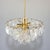 Mid-Century Modern German Gold-Plated Chandelier with Faceted Oval Crystals attributed to Kinkeldey, 1960s For Sale - Image 3 of 12