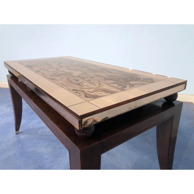 1940s Art Deco French Coffee Table in the Style of Pascaud, 1940s For Sale - Image 5 of 18