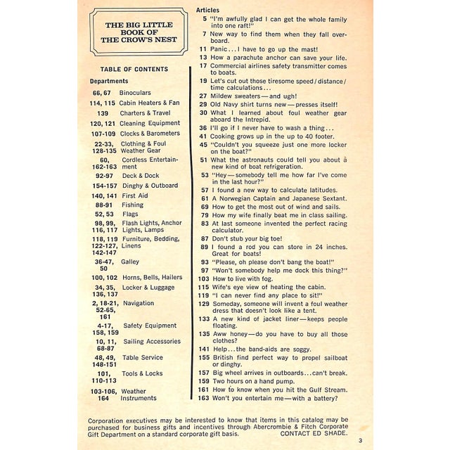 Abercrombie & Fitch the Big Little Book of the Crow's Nest 1968 For Sale - Image 4 of 12