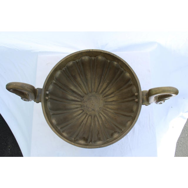 Gold Deco Brass Bowl, Design Maybe Swans , Heavy Solid Casting, Large Center Piece For Sale - Image 8 of 9