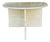 Vintage Half-Moon Travertine Side Table, 1980s For Sale