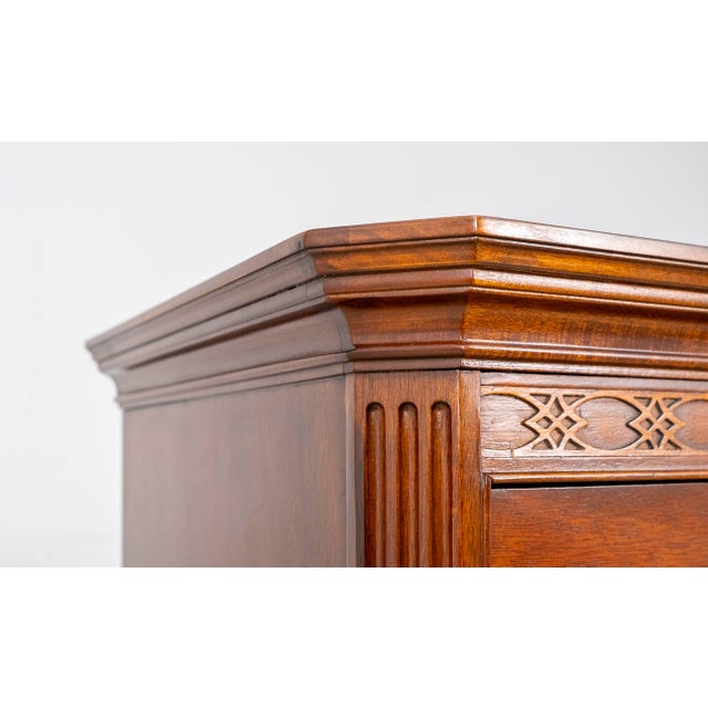 Baker Mahogany Chippendale Style Chest on Chest For Sale - Image 10 of 18