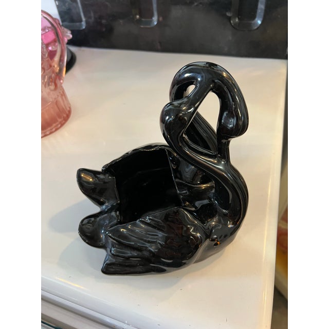 Mid 20th Century Black Swan Planter For Sale In West Palm - Image 6 of 8