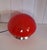 Vintage Table Lamp with Metal Base, Touch Sensor and Red Glass Shade, 2010s For Sale - Image 4 of 7