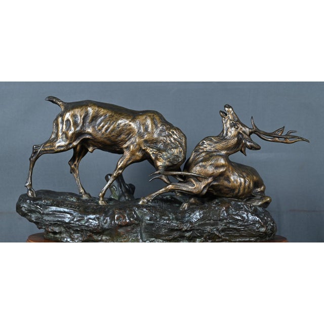 Thomas Cartier, The Stag Fight, Early 20th Century, Bronze For Sale - Image 4 of 18