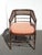 Vintage Polynesian Bamboo Cane Back Barrel Accent Chair W Cane Seat & Cushion For Sale - Image 9 of 17