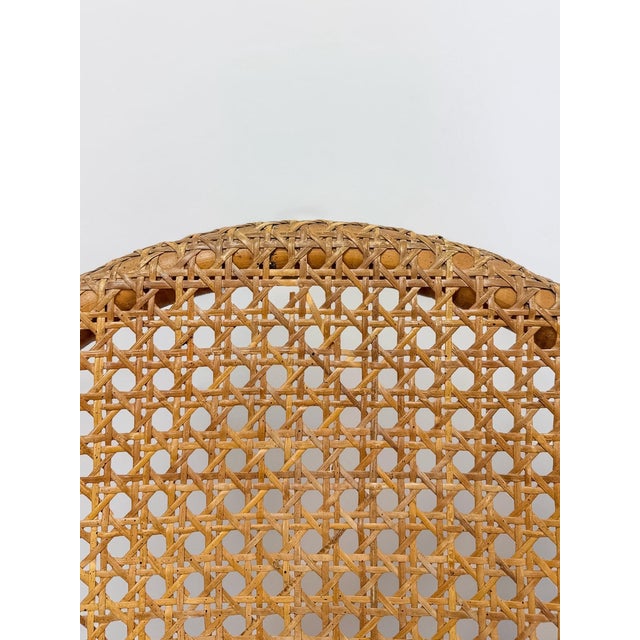 Vintage Coastal Hollywood Regency Caned Rattan Swivel Barstools Counter Height For Sale - Image 13 of 13