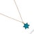 Gold Divine Shield Star of David Blue Enamel Necklace For Sale - Image 8 of 9