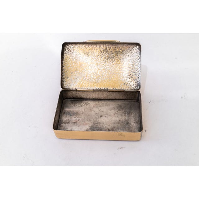 Gold Art Deco Brass Jewelry Box, Vienna, 1920s For Sale - Image 8 of 10