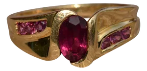 The Linnean: Vintage Mid- Century Modern Tourmaline Ring in Yellow Gold