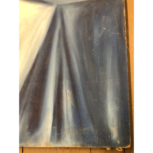 Original Vintage Still Life Painting Cow Skull & Flowers For Sale - Image 4 of 9