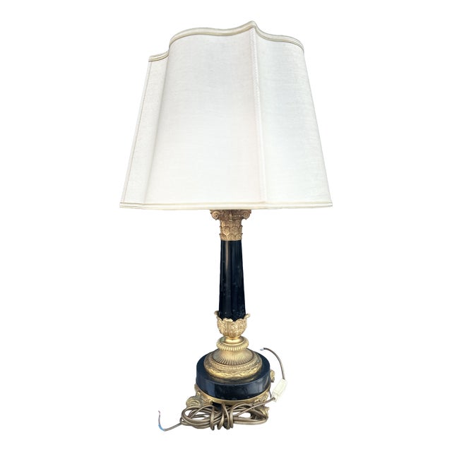 Empire Marble Table Lamp, 1960s For Sale