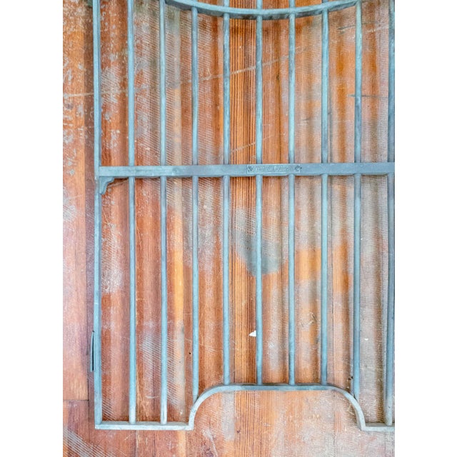 20th Century Verdigris Bronze Bank Postal Teller Gate by Syracuse Wireworks For Sale - Image 4 of 18
