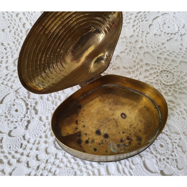 Brass Shell Trinket Box For Sale - Image 4 of 6