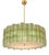 Italian Green Tropical Murano Glass Round Gold Chandelier by Simoeng For Sale