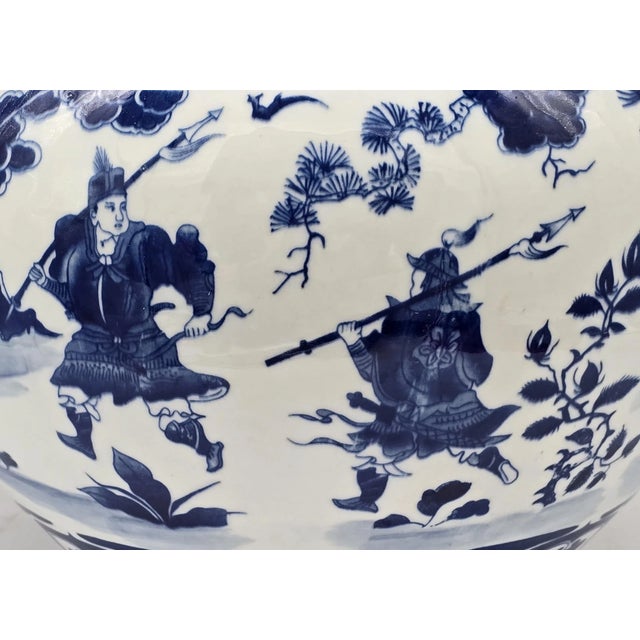 Introduce timeless elegance to your home with this **Vintage Chinese Mid-Century Modern Blue & White Porcelain Vase**, a...