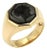 David Yurman Onyx Intaglio 18k Yellow Gold Octagon Ring, Size 8 For Sale