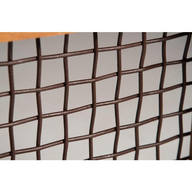 Not Yet Made - Made To Order Saber Legged Wood and Brown Woven Leather Stools from Pescetta, Set of 2 For Sale - Image 5 of 17