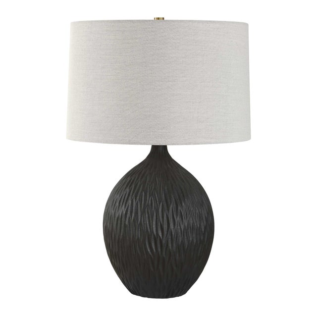 2020s Levee Satin Black Table Lamp For Sale - Image 5 of 7