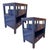 Pair of Stanley Furniture Two-Drawer Navy Blue Lacquer Nightstands For Sale In West Palm - Image 6 of 9