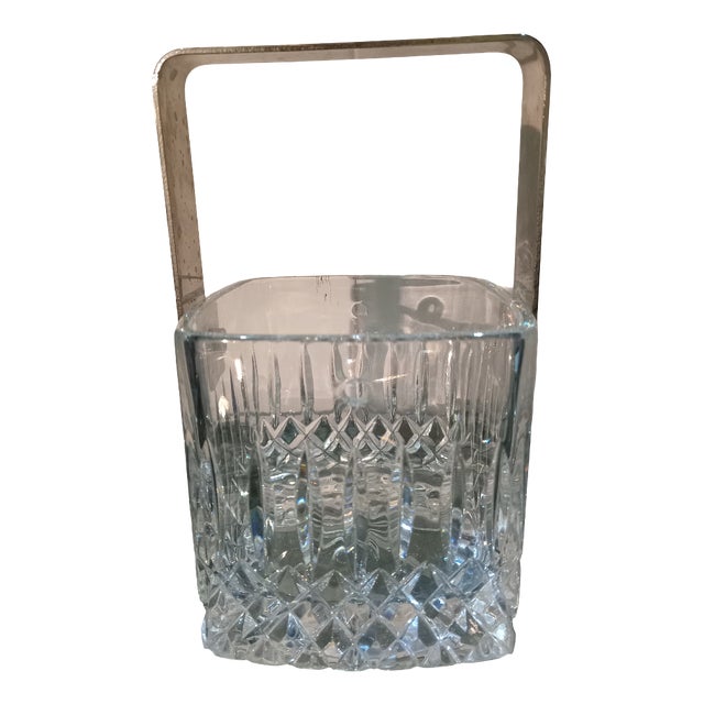 Vintage Crystal Ice Bucket, 1980s For Sale