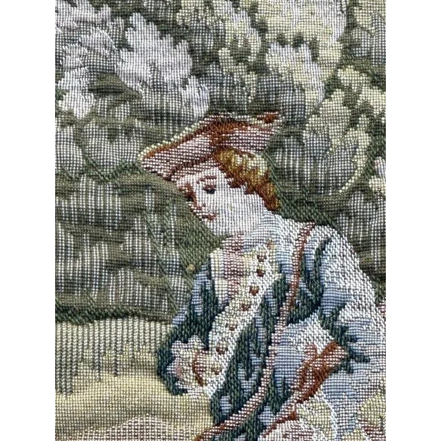 Gold French Jacquard Tapestry, 1980s For Sale - Image 8 of 18