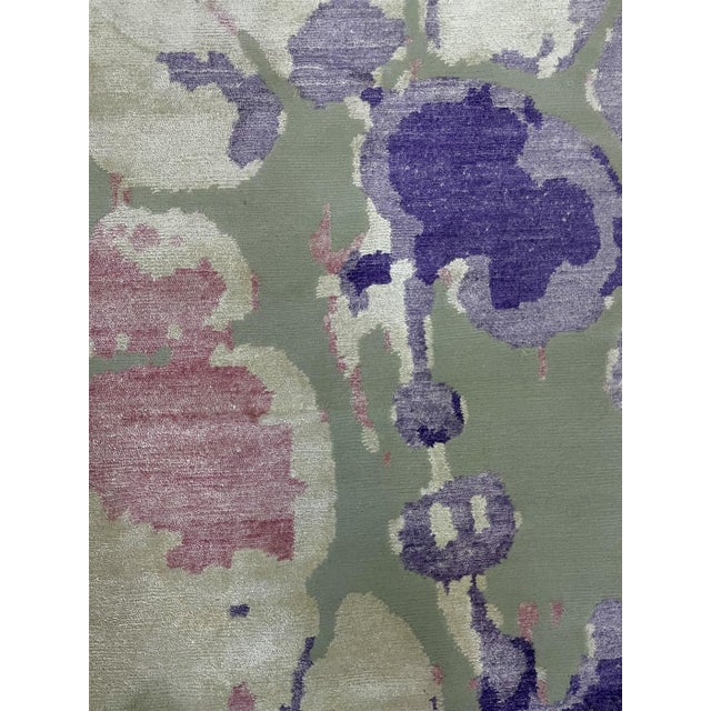 Hand Knotted Borderless Modern Design Wool Pile Rug. 10'09" X 14'06" For Sale - Image 4 of 4