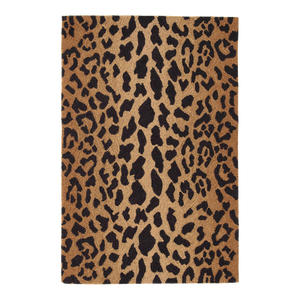 Dash & Albert by Annie Selke Leopard Micro Hooked Wool Rug, 2' x 3'