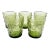 Mid Century Anchor Hocking Milano Green Rocks Glasses - 5 Pieces For Sale