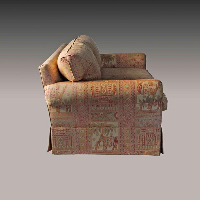 Boho Chic Vintage Sofa With Bohemian Style Upholstery For Sale - Image 3 of 9