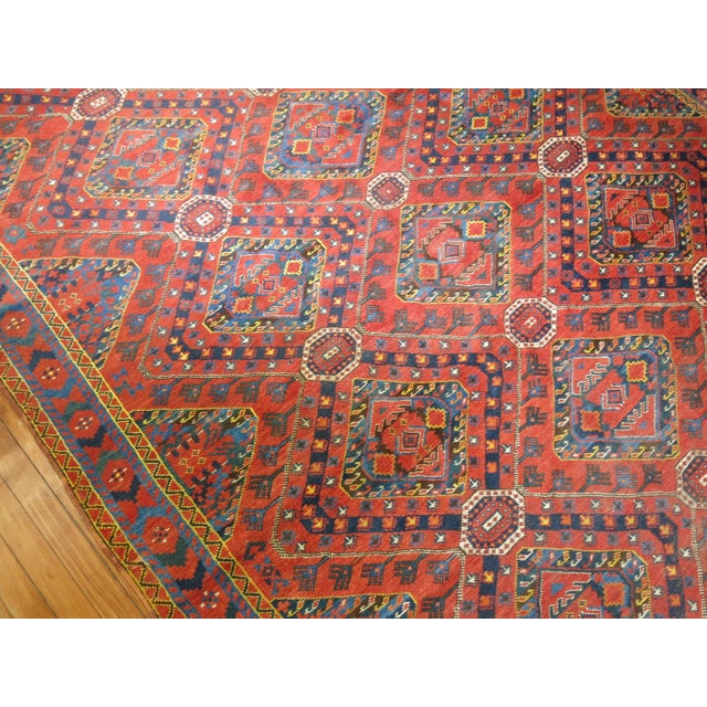 Contemporary Rustic Gallery Size Antique Beshir Carpet For Sale - Image 3 of 6