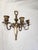 Traditional Vintage Set of Solid Brass Three Candle Wall Sconces - A Pair For Sale - Image 3 of 6