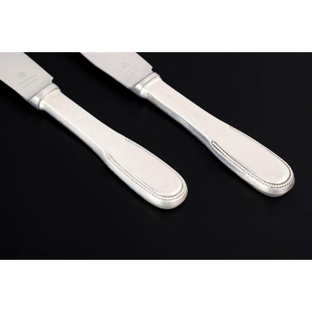 Lunch Knives in Sterling Silver and Stainless Steel by Evald Nielsen, 1930s, Set of 2 For Sale - Image 3 of 6