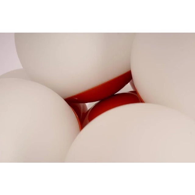 Sputnik Orange Pendant Light Opal Glass from Kaiser Idell / Kaiser Leuchten, Germany, 1970s For Sale - Image 4 of 11