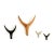 Wood Medium Nguni Head Black Iroko, Animal Head Wall Sculpture, Gunsmoke For Sale - Image 7 of 9